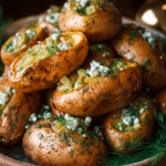 Sweet Potatoes with Buttery Leeks & Gorgonzola