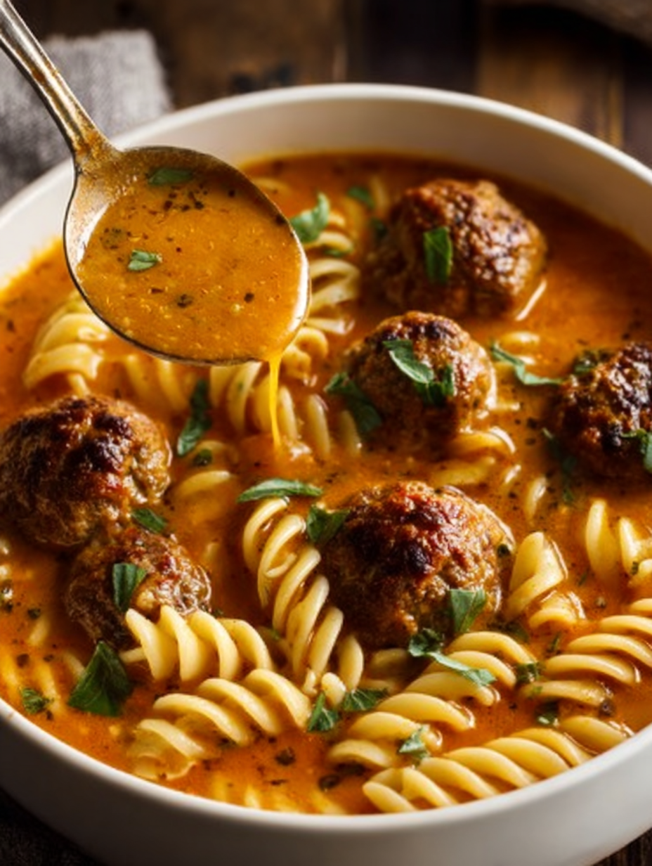 Tuscan “Marry Me” Meatball Soup