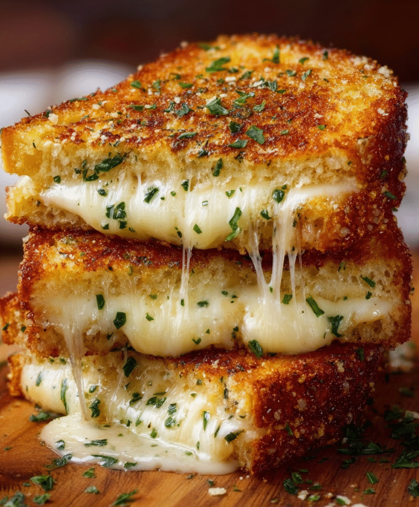 Ultimate Garlic Bread Grilled Cheese