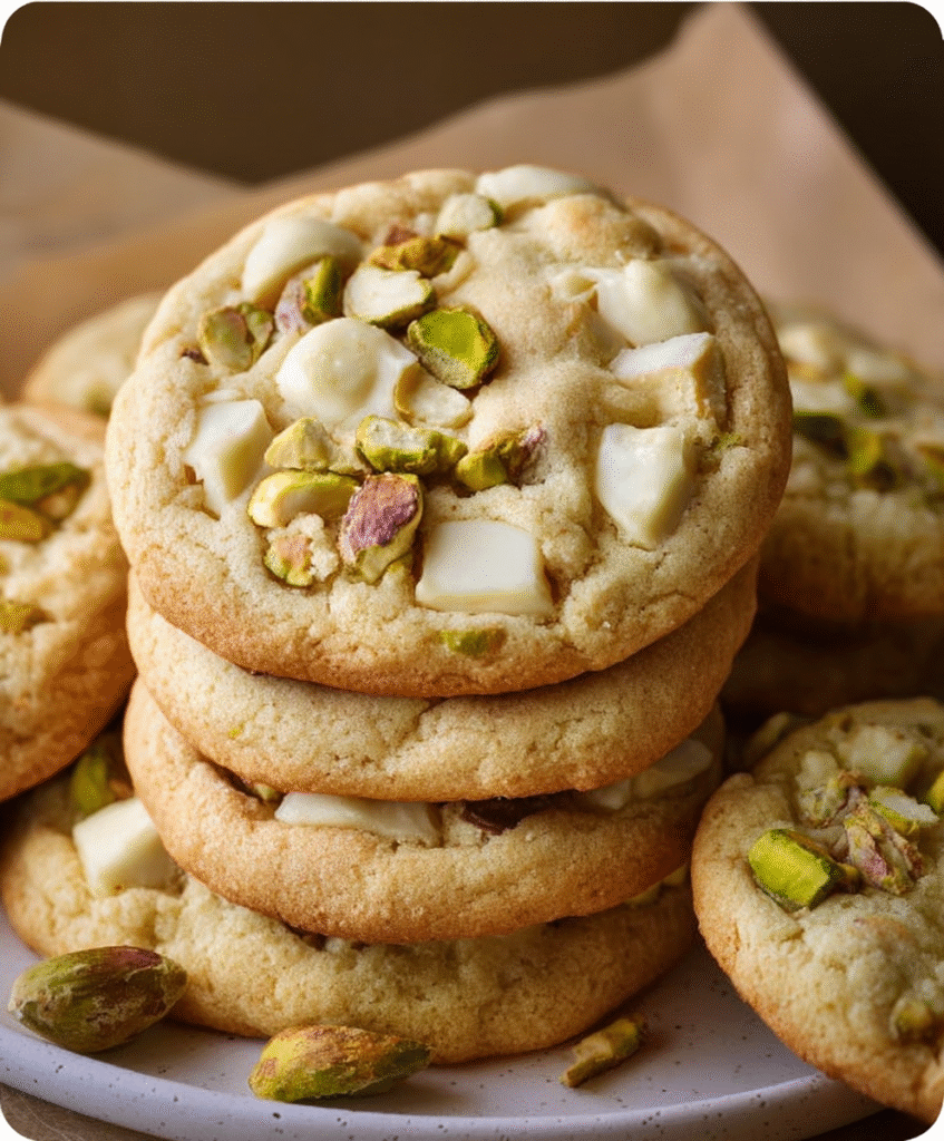White Chocolate Pistachio Dream Cookies