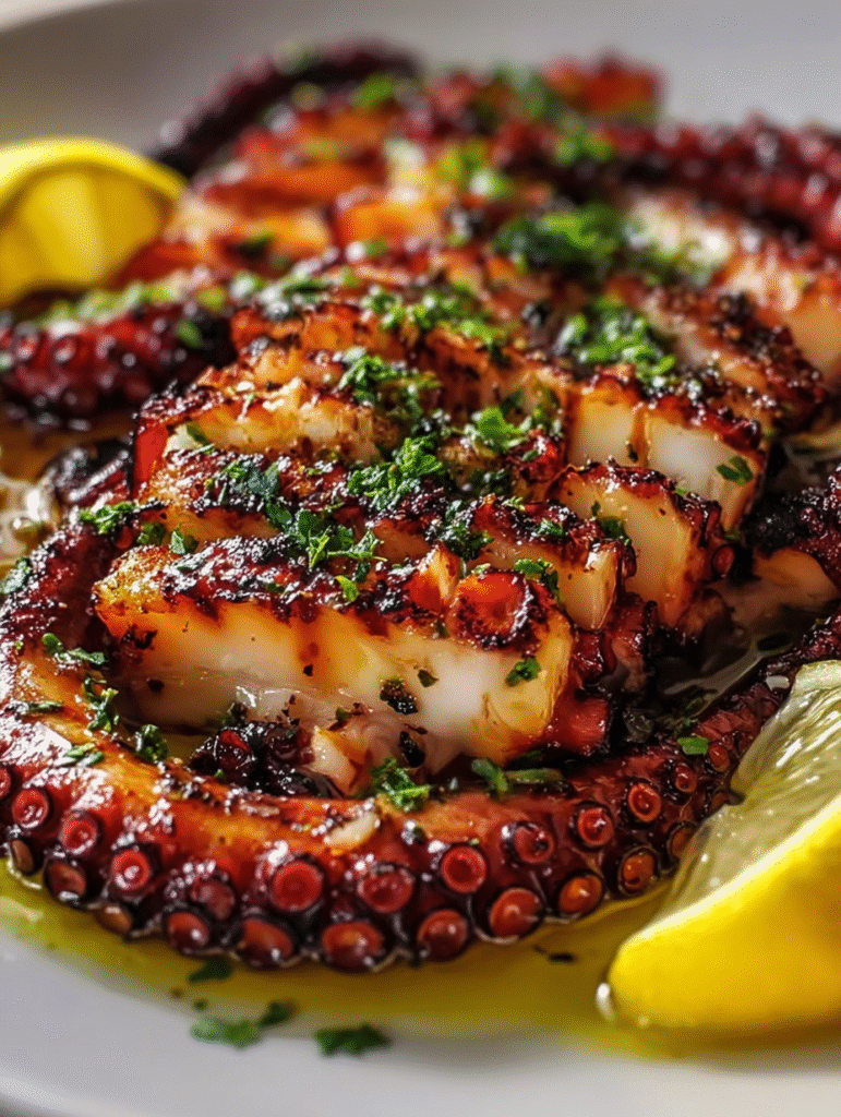 Char-Kissed Mediterranean Grilled Octopus
