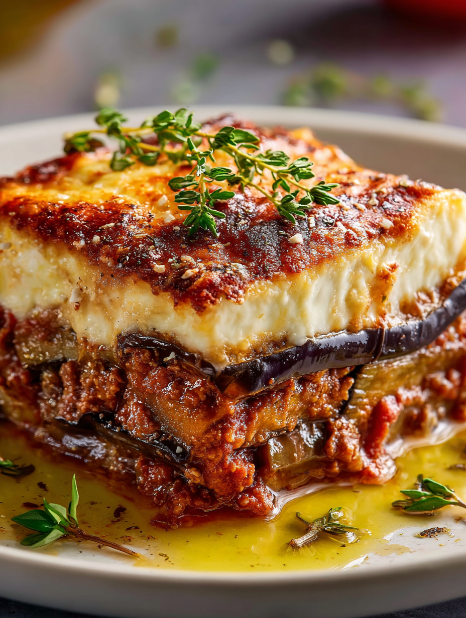 Classic Greek Eggplant Moussaka