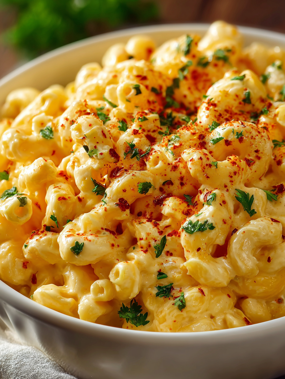 Creamy Deviled Egg Macaroni Bliss