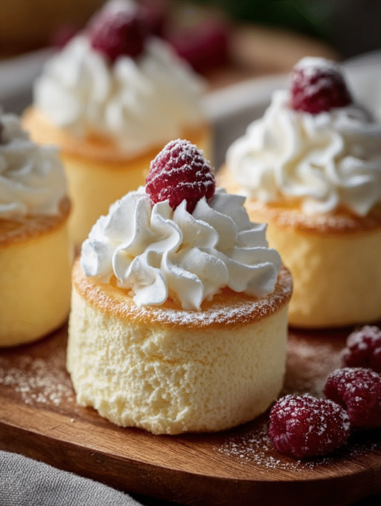 Fluffy Japanese Cotton Cheesecake Cupcakes
