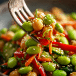 Ginger Sesame Chickpea–Edamame Power Salad