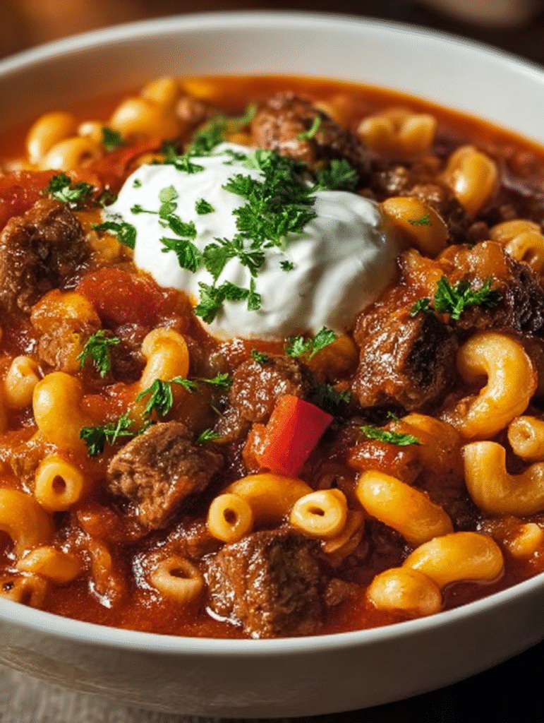 Hearty Chef-Style Beef Goulash Bowl
