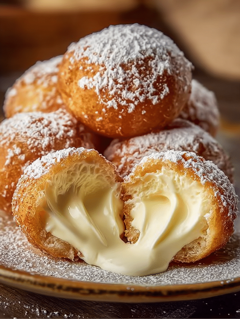 Italian Vanilla Cream Bombs (Bomba alla Crema)