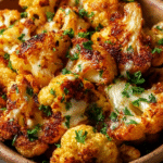 Moroccan Tahini-Honey Roasted Cauliflower