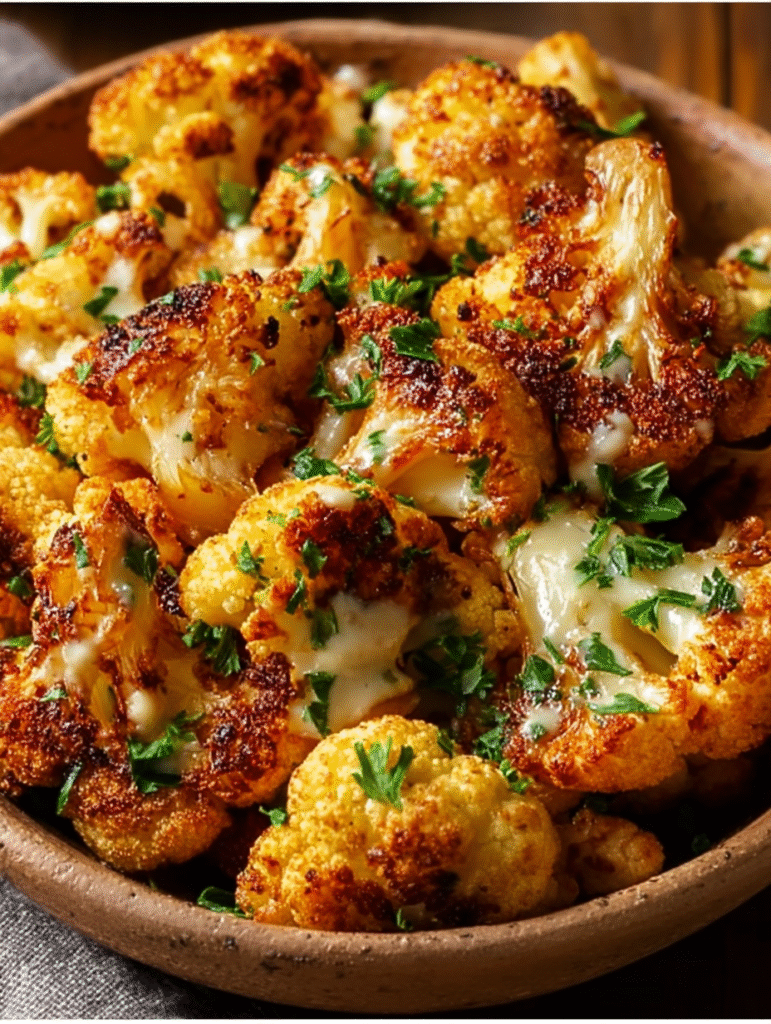 Moroccan Tahini-Honey Roasted Cauliflower
