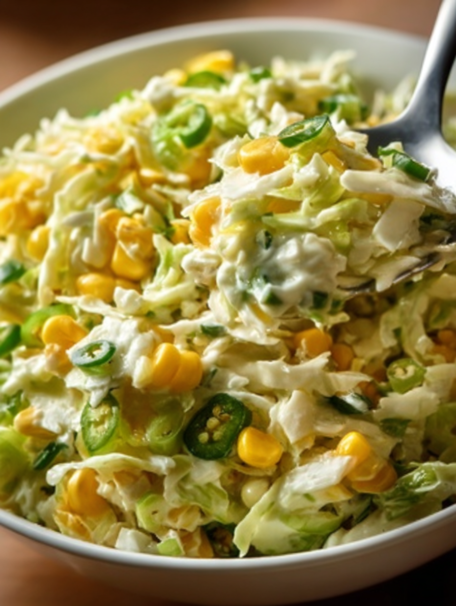 Spicy Jalapeño Corn Coleslaw