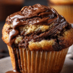 Swirled Nutella Banana Bliss Muffins