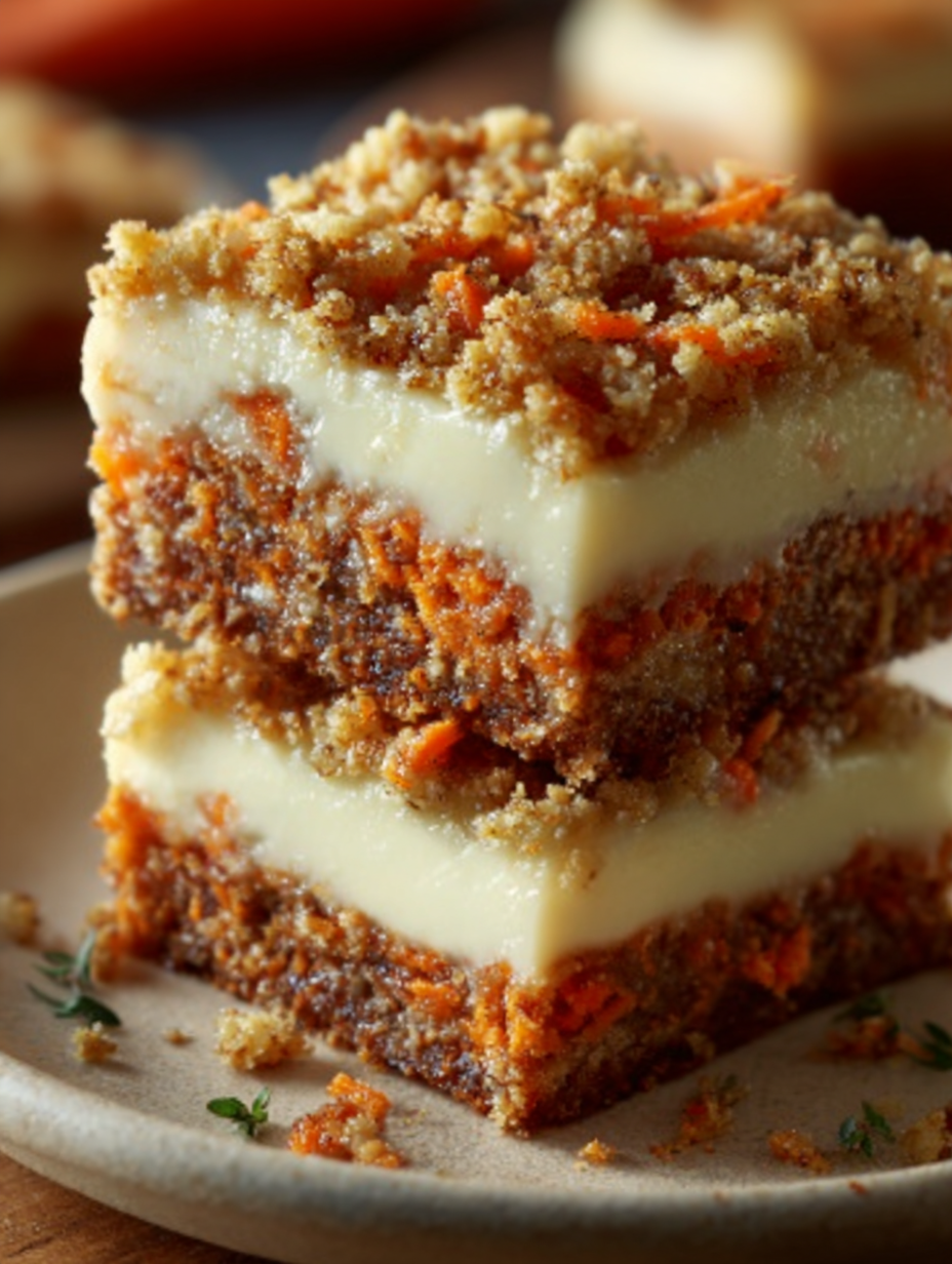Velvety Carrot Cake Cream Bars