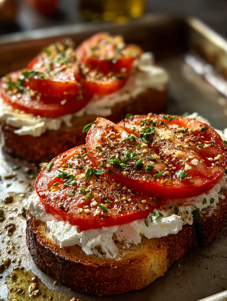 Whipped Ricotta Tomato Toast