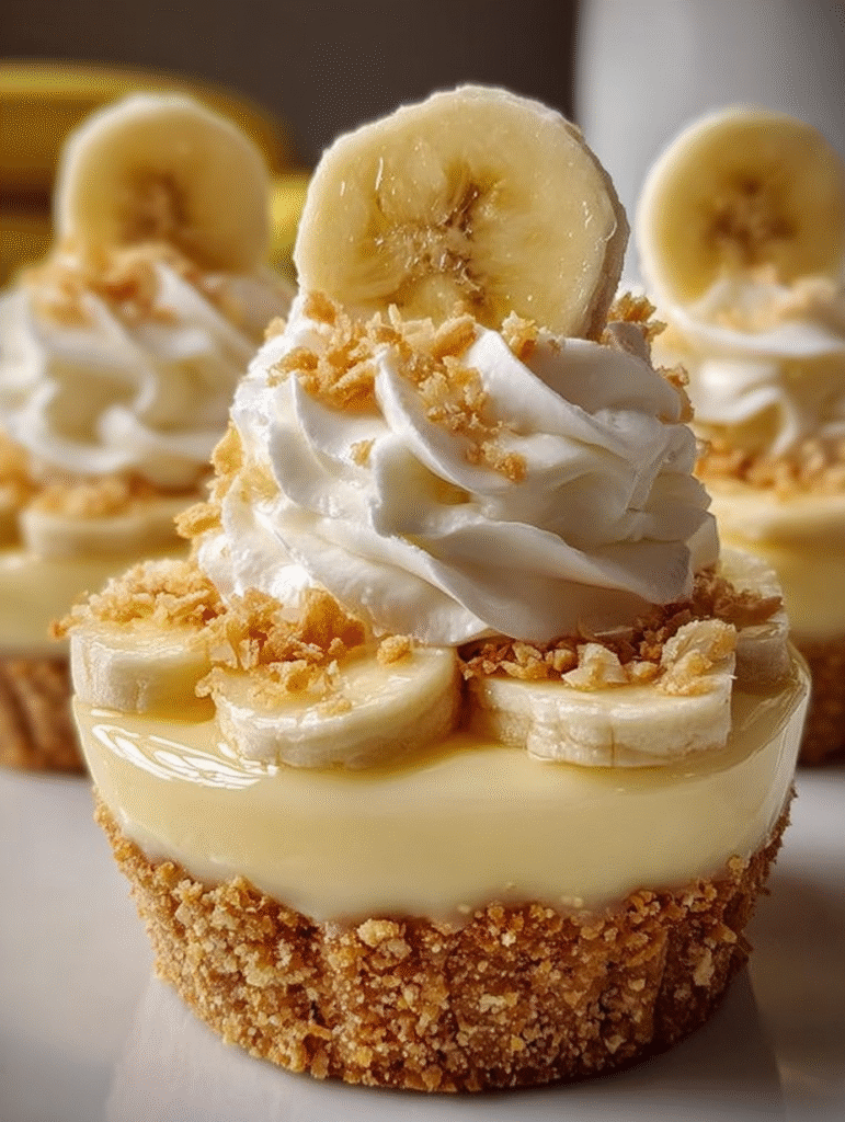 Silky No-Bake Mini Banana Cream Pie Cups