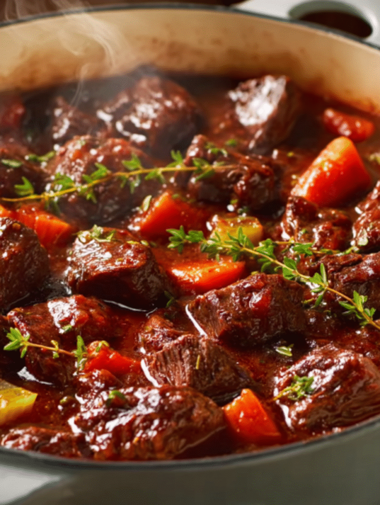 Slow-Braised Red Wine Beef Stew
