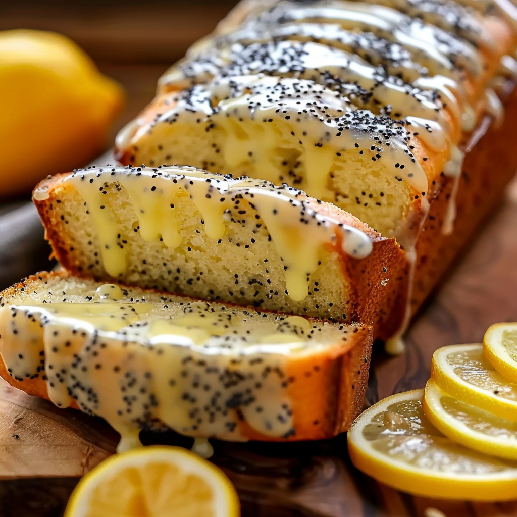 Sunshine Glazed Lemon Poppy Seed Loaf