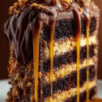 Ultimate Chocolate Caramel Toffee Crunch Cake